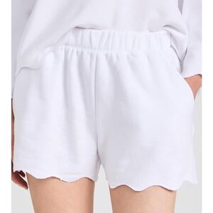 Splendid Women's Nori Scallop Trim White Shorts Casual